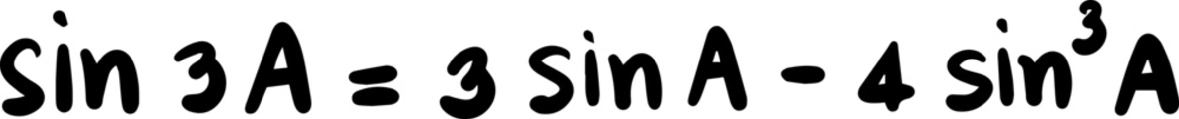 trigonometric formulas math handwritten