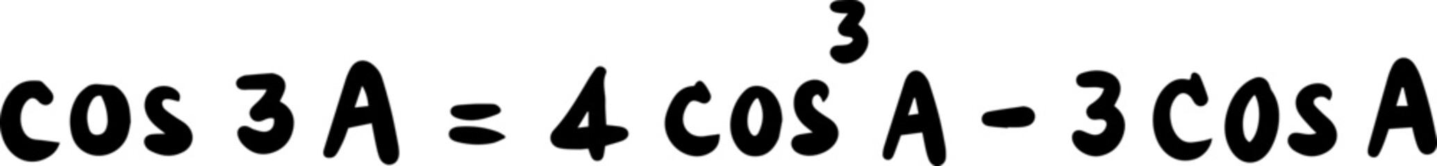 Obraz premium trigonometric formulas math handwritten