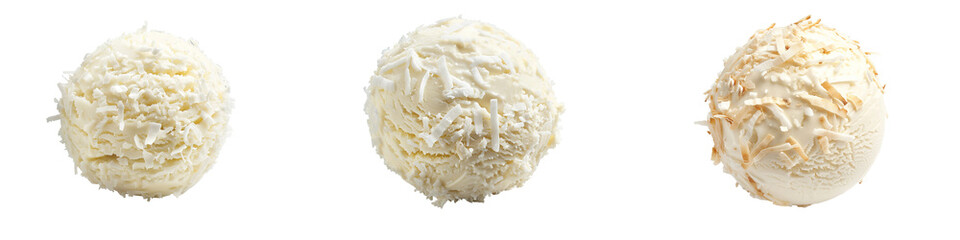 A scoop of gourmet vanilla ice cream PNG