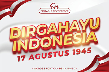 Dirgahayu Indonesia editable text effect template