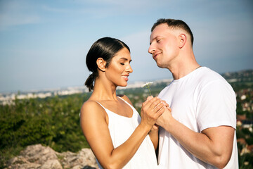 Romantic young couple. Couple in love. Romance. 