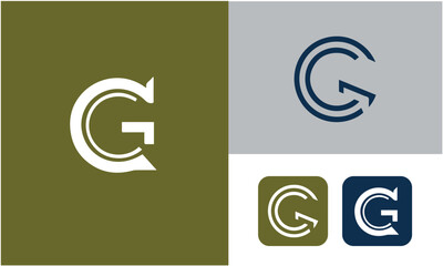 Logo inspiration the letter C combined with the letter G, logo is suitable for business