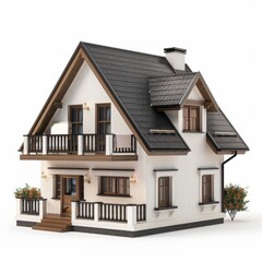 Obraz premium Charming Two-Story Home with Balcony