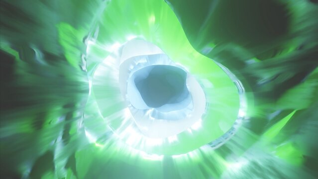 Color swirling interdimensional tunnel, 3d render background