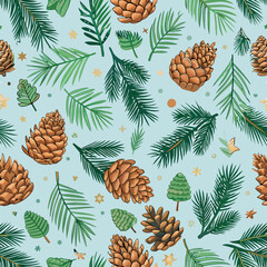 Fototapeta premium christmas seamless pattern