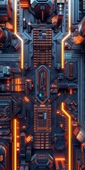 Fototapeta premium data set with futuristic matrix