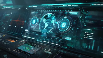 Fototapeta premium A futuristic financial reporting system generating detailed, dynamic reports for stakeholders