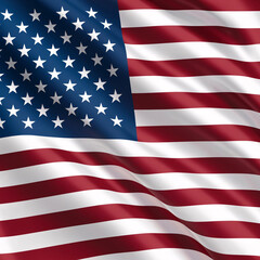 Fototapeta premium American flag waving in air. Flag USA as a patriotic background