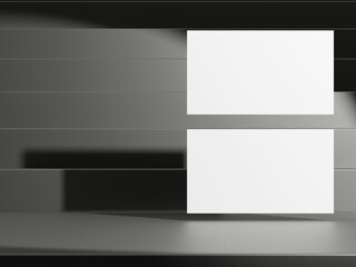 Obraz premium Business card on elegant metallic black background