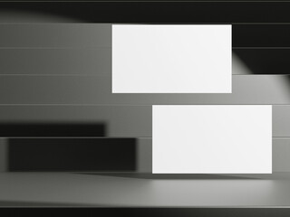 Obraz premium Business card on elegant metallic black background