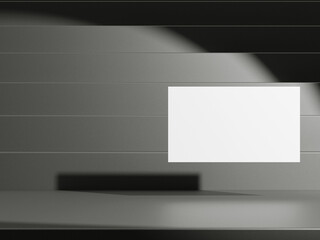 Obraz premium Business card on elegant metallic black background