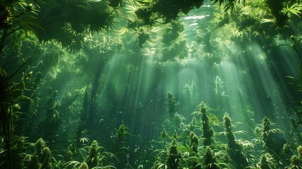 Marijuana buds background. Best for cannabis background banner.