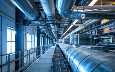 An energy recovery ventilation ERV system installed in a stateoftheart building, ensuring optimal indoor air quality