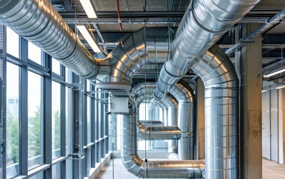 An energy recovery ventilation ERV system installed in a stateoftheart building, ensuring optimal indoor air quality