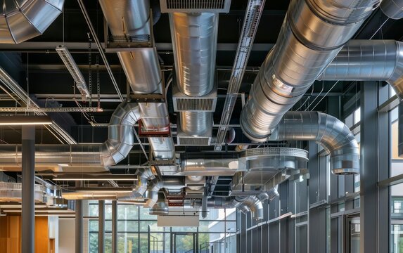 An energy recovery ventilation ERV system installed in a stateoftheart building, ensuring optimal indoor air quality