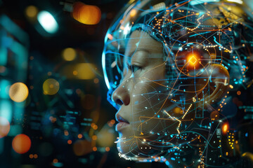 A woman's face is shown in a computer generated image with a lot of detail