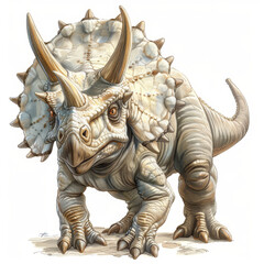 Fototapeta premium illustration of a Triceratops dinosaur,