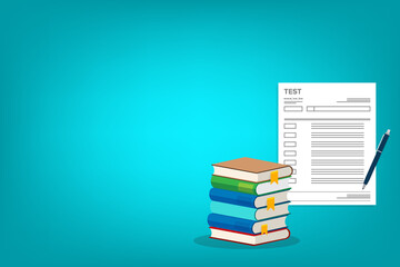 Exam, school test. Examination concept.