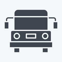 Icon Airport Bus. related to Airport symbol. glyph style. simple design illustration