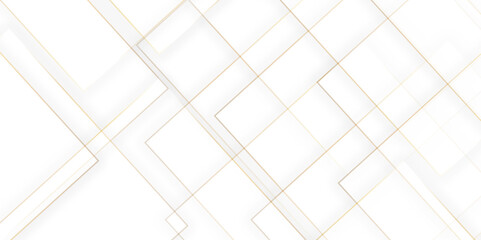 Modern minimal and clean white gold background with realistic line wave geometric circle shape, abstract white and gold colors with lines pattern texture computer geometric digital connection design .