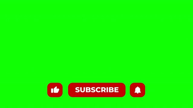 like subscribe and notification greenscreen animation animated icons