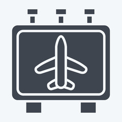 Icon Information. related to Airport symbol. glyph style. simple design illustration