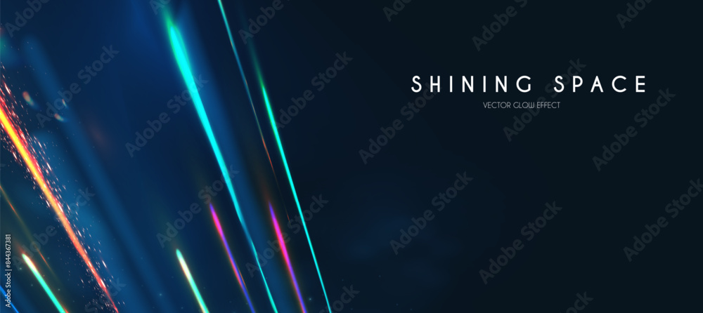 Canvas Prints motion light effect. shining magic background and liquid speed light.