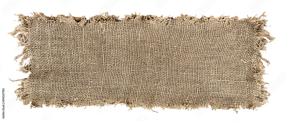 Canvas Prints burlap texture. a piece of torn burlap on a white background. canvas. packing material