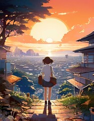 character illustrations of a married couple in anime and cartoon style.