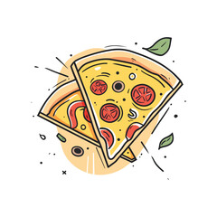 pizza with cheese and tomato