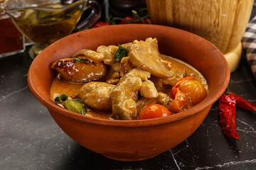 Thai Tom yum soup with chicken