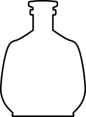 Bottle icon. Different silhouettes of bottle. Glass bottles symbols sign vector illustration