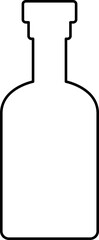Bottle icon. Different silhouettes of bottle. Glass bottles symbols sign vector illustration