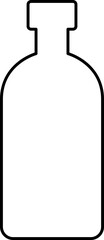 Bottle icon. Different silhouettes of bottle. Glass bottles symbols sign vector illustration