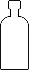Bottle icon. Different silhouettes of bottle. Glass bottles symbols sign vector illustration