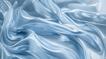 Obraz premium Glassy fabric with flowing waves in 3D