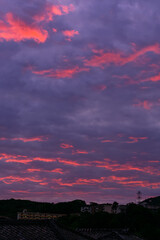 窓の外の朝焼け20240608-1