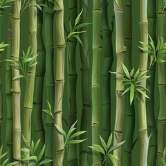 Obraz premium Create a seamless background of bamboo forests and Zen gardens, designed to tile perfectly without visible seams, a seamless pattern