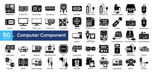 Computer Component  Icon Collection	