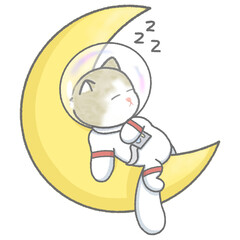 sleeping in the moon