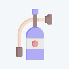 Icon Extinguisher. related to Airport symbol. flat style. simple design illustration