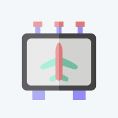 Icon Information. related to Airport symbol. flat style. simple design illustration