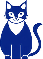Obraz premium Blue Cartoon Cat