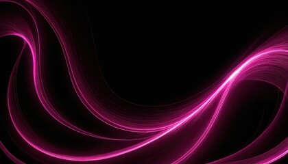 Pink flow wave on black shiny spangled background