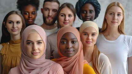 Obraz premium Diverse Group of Women Standing Together in Unity