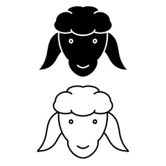 Sheep head icon. Linear vector illustration from sheeps collection. Outline sheep head icon vector. Thin line symbol for use on web and mobile apps, logo, print media.