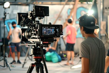 Fototapeta premium A Cinematic Vision: Capturing the Energy of Urban Street Style