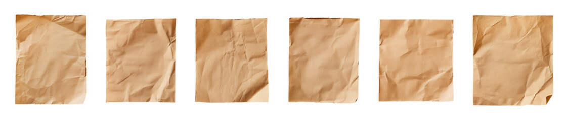 Obraz premium set of Vintage Torn Notebook Paper with Lined Patterns and Wrinkles on isolated background