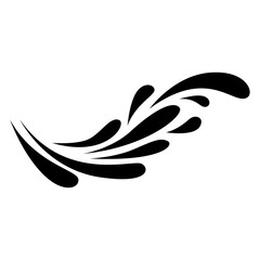 Obraz premium Wave water icon transparent background