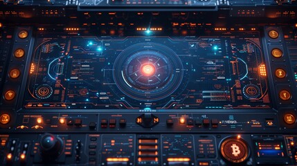 a streamlined, tech-inspired overlay border designed for cryptocurrency market news streaming